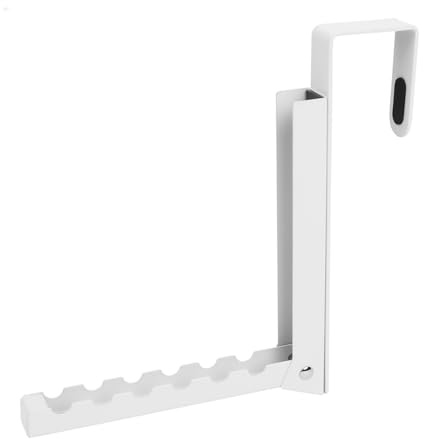 nsihing Türgarderobe Klappbar, Türhaken Faltbarer mit 6 Rillen, ohne Bohren, Kleiderhaken für Schlafzimmer, Badezimmer, Waschküche, passend für Türen mit einer Dicke von ≤4,5 cm