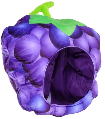 Toyvian Funny Grape Party Hat Novelty Cosplay Fruit Headwear Photo Booth Prop for Carnival and Themed Celebrations