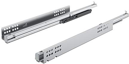 Hettich 9135983 Quadro V6 Vollauszug mit geräuscharmem System, Länge 250 mm, links und rechts, legierter Stahl