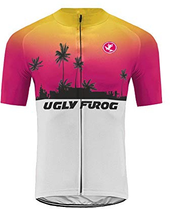 UGLY FROG Rennrad Herren MTB Radtrikot Fahrradtrikot Fahrradbekleidung für Männer mit Elastische Atmungsaktive Schnell Trocknen Stoff kurzarmtrikot DEHerrenT11