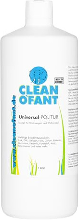 CLEANOFANT Universal POLITUR 1 Liter Wohnwagen & Wohnmobil | Entfernt Kratzer & Gebrauchsspuren - Für Lack, GFK & Gelcoat - Silikonölfrei - Made in Germany