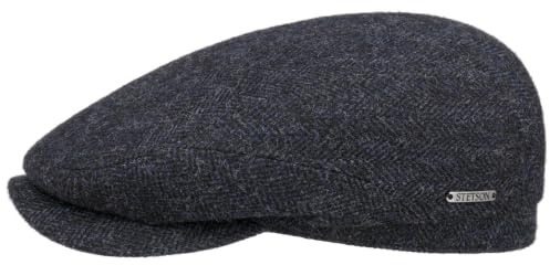 Stetson Belfast Flatcap Schiebermütze Herrenkappe Herringbone mit Innenfutter Baumwolle Herbst Winter