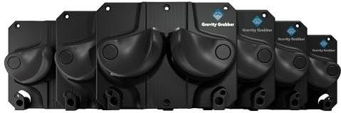 Gravity Grabber Ultimate Ski & Snowboard Wandhalterung - Passt zu jedem Ski/Snowboard - für Schadensfrei Lagerung von Rocker und Tips - 6X - Schwarz