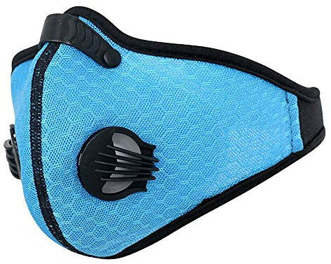 Riloer Staubmaske, Gesichtsmaske mit Staubfilter für Radfahren, Motorrad, Fahrrad, Antiverschmutzung, Staubfilter, Halbgesichtsfilter, Blau