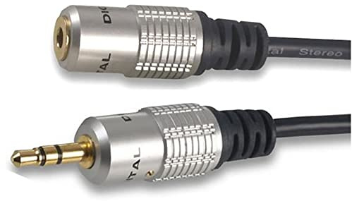 CableStop® Rallonge jack stéréo Pro 3,5 mm pour casque audio avec prise jack mâle vers prise femelle 1 m