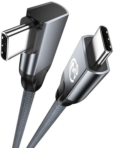 USB C auf USB C Kabel 100W 0.5M, Winkel Kurz USB C 3.2 Gen 2X2 20Gbps kabel | Display 4K Typ-C PD Schnellladekabel Ladekabel für iPhone 17 16 15, Galaxy S26 S25, MacBook M4 M3, Pixel 10/9/8