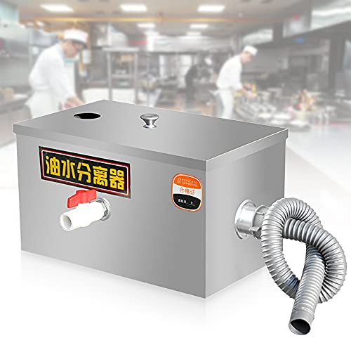 Séparateur de graisse,Séparateur d'huile en acier inoxydable,Séparateur de graisse en acier inoxydable Commercial Grease Trap pour Restaurant Cuisine Eaux Usées