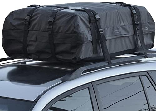 Pomurom Techo Automóvil 425L, Plegable Cofre Techo Coche con Correas, Maletero Techo Coche Impermeable, Organizador Techo con Coche, Adecuada para Todos Los Vehículos con/Sin Portaequipajes