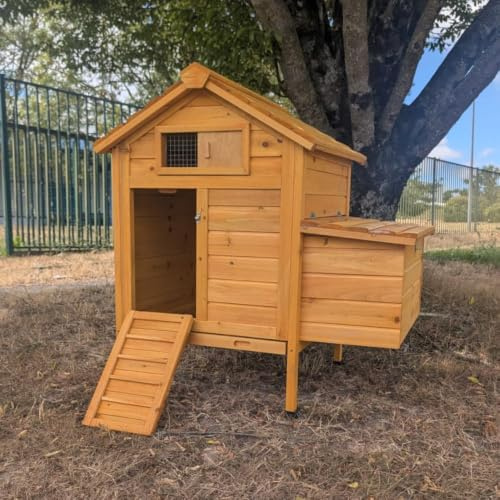 Animal Valley - Poulailler Cémani S - Bois - L 80 x l 70 x H 93 cm - Taille S - Beige - pour 2 Poules