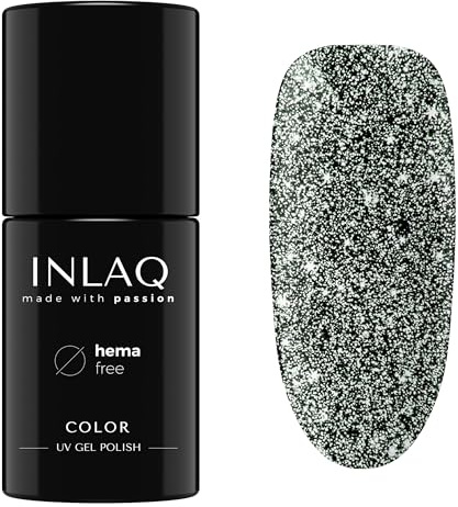 INLAQ® HEMA Free UV Nagellack Glitzer Shiny Signs Sammlung - Gel Nägel Glitzernd frei von Hema - Glitter Gellack UV Lack in Libra Farben - 6ml