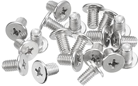 sourcing map M5-0.8 X 8 mm 20pcs Plat Rond Diriger Vis 304 Inoxydable Acier Phillips Conduire Machine Vis Matériel Attache pour Meubles Connexion