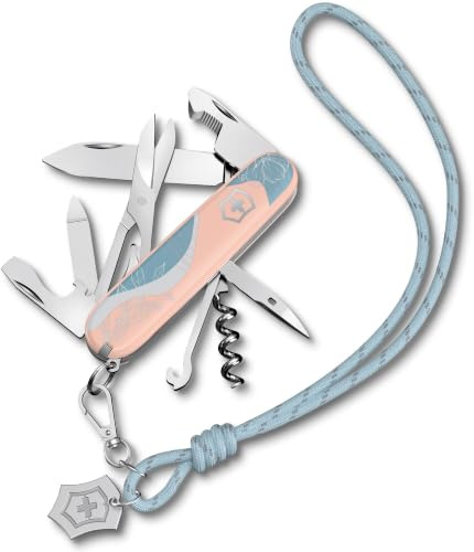Victorinox Taschenmesser Companion, 16 Funktionen, Swiss Made, Multitool für Frauen, Inkl. Geschenkbox, Paris Style (Rosa, Blau)
