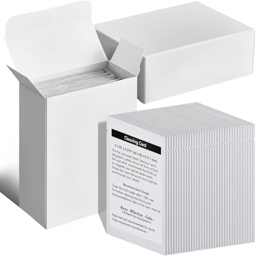 Sliner 60 tarjetas limpiadoras de lector de tarjetas de crédito Cr80 de doble cara, hojas de limpieza de escáner, terminal de deslizamiento para impresora, máquinas de crédito ópticas