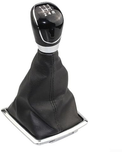 SPORTARC Gear Shift Knob Stick Lever Gaiter Boot Cover, 5 Speed For Ford Focus MK2 MK3 MK4, Made Of Corrosion Resistant PU Leather, Perfect Fit
