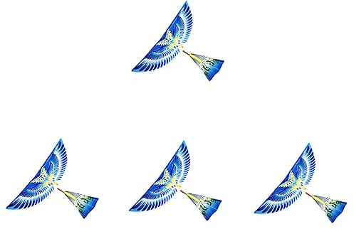 HEMOTON 4 Stück Spielzeugflugzeug mit Gummibandantrieb aus Kunststoff und Holz Verstellbarer Steigwinkel Ornithopter Vogelmodelle für Kinder der Hand Auge Koordination Zufälliger Stil