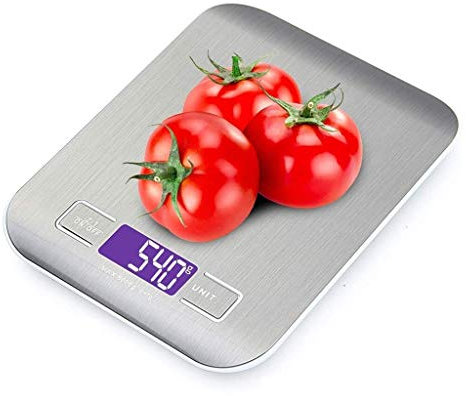 CRBUDY Bilancia da Cucina Digitale Ricaricabile, 5 kg/1 g, Funzione Tara, spegnimento Automatico, Display LCD retroilluminato, per Cucinare e cuocere al Forno, Bilancia elettro