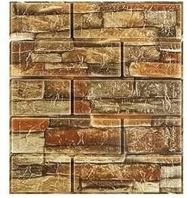 3d Wandpaneele,Wandpaneele Selbstklebend 1–40 Stück 38,5 x 35 cm, 3D-DIY-Raumdekoration, Schaumstoff, Heimdekoration, selbstklebende, wasserdichte Wandaufkleber, Retro-Ziegelmuster-Tapete(Color:Retro