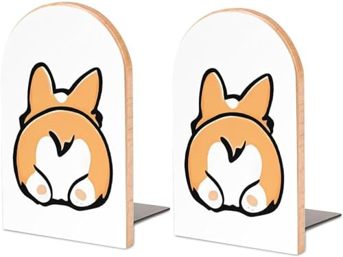 Lustige Buchstützen aus Holz, für Regale, rutschfest, stabil, dekorativer Buchständer für Büro, Zuhause, Küche, Bibliothek