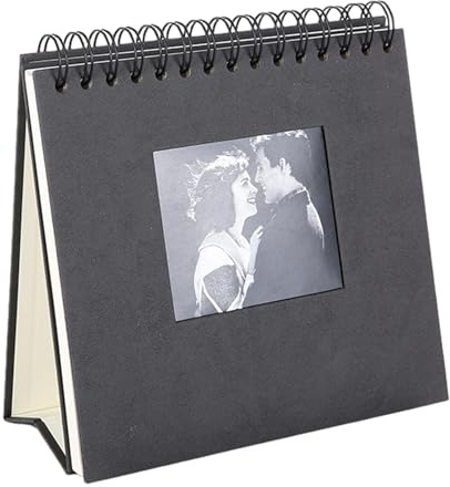 Schreibtischkalender Fotoalbum | Retro Schreibtisch Fotoalbum - Fotoalbum, Schreibtischkalender Album mit Marker Stift, 20 Blatt 40 Seiten, Foto Display Halter für Fotos unter 13 Zoll