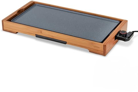 Livoo - Plancha de bambú revestimiento cerámico DOC322-2200W, 50 x 24,5 cm, sin PFOA: PFOS
