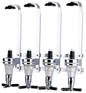 PRETYZOOM Dispensador de Bebidas Comercial Dispensador de Bebidas para 4 Botellas de Pared a Prueba de Fugas para Vino Y Cerveza