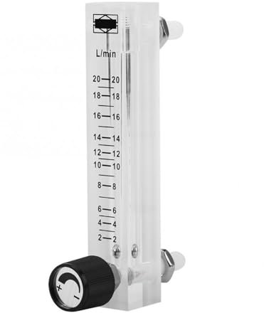Wasserzähler, 2-20 LPM Gaszähler LZQ-7 Messgerät Mit Regelventil For Sauerstoff-/Luft-/Gasmessung