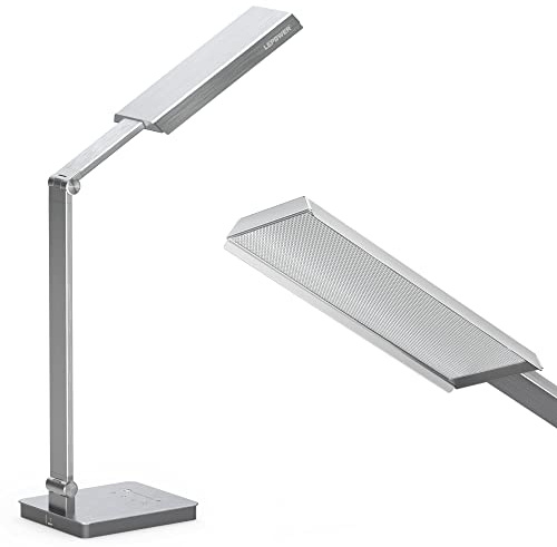 LEPOWER Bright LED Desk Lamp - 24 W 900 LM Touch Control Desk Light with Dual USB Charging Ports, Eye-Caring Table Light with 50 Dimmable Lighting Modes & 3 Modes Timer for Home, Office, Study, Dorm