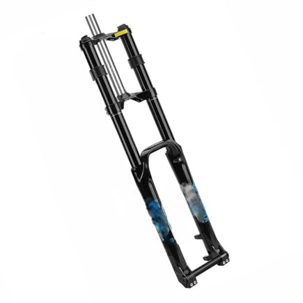 DUOCAI Forcella da MTB Forcella Anteriore in Bici da Discesa 26 29 Lega di Alluminio 170mm Travel DH m+t+b Mountain Bicicletta Sospensione idraulica(26 Black)