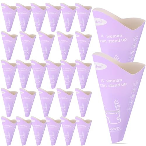 PXARMYYXGS 30 pezzi orinella da donna in piedi, orinatoio portatile da donna, imbuto pipì per donne in viaggio, viaggi, escursioni, auto, attività all'aperto, campeggio, accessori