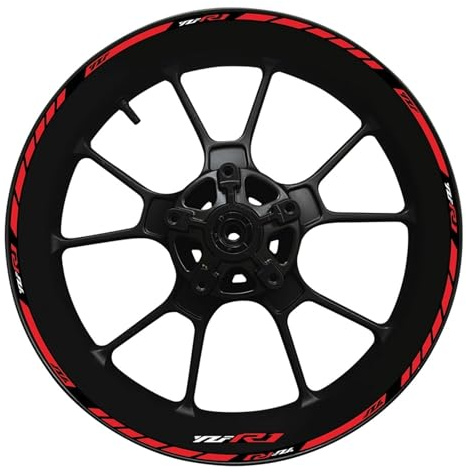 Felgenband Motorrad Radnabe YZF R1 Aufkleber Dekoration Set Felgenmodifikation Reflektierende Aufkleber Für Y&amaha YZFR1 2022(Color10)
