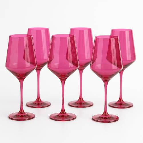 UFER GLASSWARE Farbige Weingläser, 6er Set