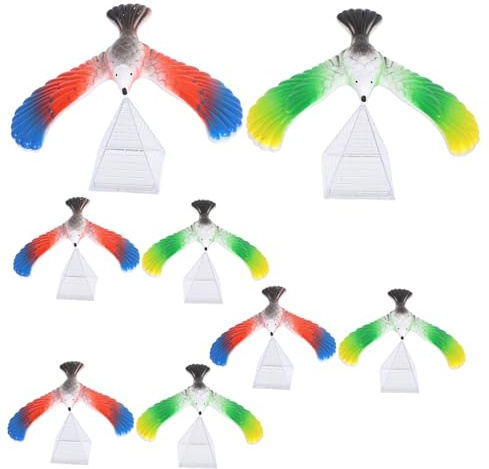 BESTonZON 8pcs Balancing Eagle Bird Vintage Gravity Plaything for Fun Bird for Cognitive Development for Home and Office Decor for Parties and Family Interaction