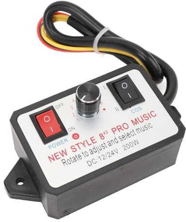 Hoite 16 Ljudeffekter, Hornljud Controller för Bil Justerbar, Dubbeltonad Enhet, 12-24V Elektrisk Horn Högtalare För Bil, Motorcykel, Yacht