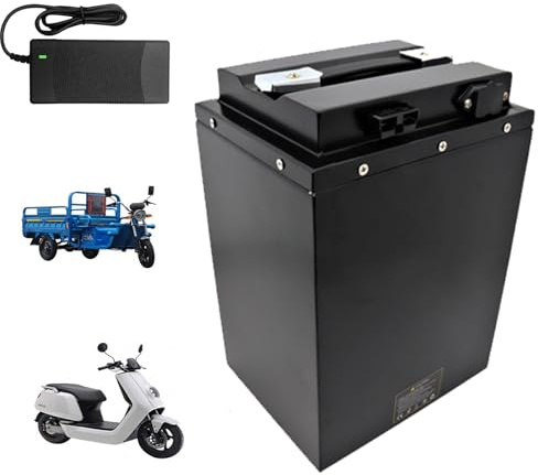 HJGHY Batería de Motocicleta de 48 V, 60 V, 72 V, 20 Ah, 32 Ah, 40 Ah, 60 Ah, batería de Iones de Litio de 48 V, 60 V, 72 V para Motor de ciclomotor, Triciclo y Scooter.