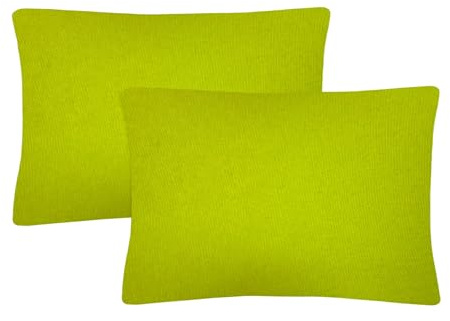 TIENDA EURASIA – Pack 2 Fundas de Cojin | Color Liso | Tejido Loneta Resistente | Tacto Suave y Acogedor | Ideales para Decoración de Salón y Dormitorio (Verde Pistacho, 60x40 cm)