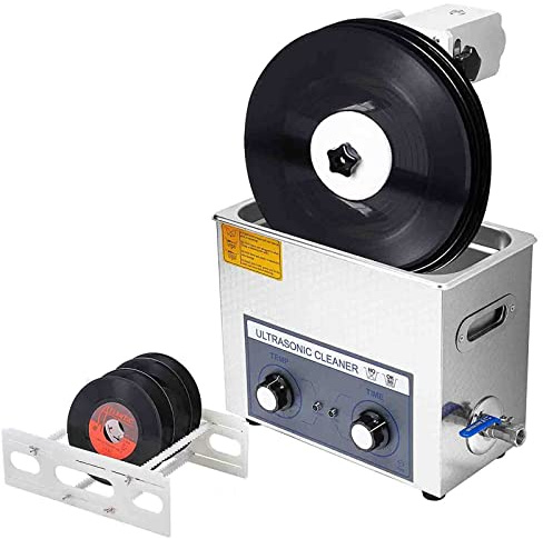 Vinyl Record Cleaner - Ultrasonic Professional LP Cleaning System with Auto-Rotating Double-Sided Cleaning, 0~30 Min Timing for Record Restoration