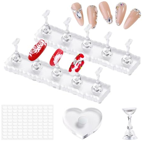 Press-On-Nagelständer Magnetischer Display-Übungs-Organizer | Ständer Für Press On Nägel Für Frauen Anfänger -Salon Schminktisch Maniküre Sammlung