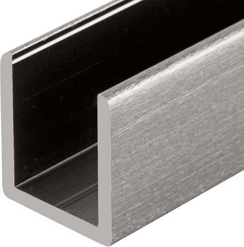 CRL SDCD12BS 316 Brushed Stainless 1/2 Fixed Panel Shower Door Deep U-Channel - 95