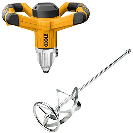 Ingco MX214008 - Miscelatore elettrico per liquidi, 1400 W, con frusta raccordo M14