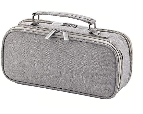Mäppchen Großer Kapazitäts-Bleistift-Kasten-Schreibtisch-Organisator Bleistift-Beutel-Reißverschluss-Tasche Junge Mädchen Students Office Supplies Creative-Feder-Kasten (Color : Gray)