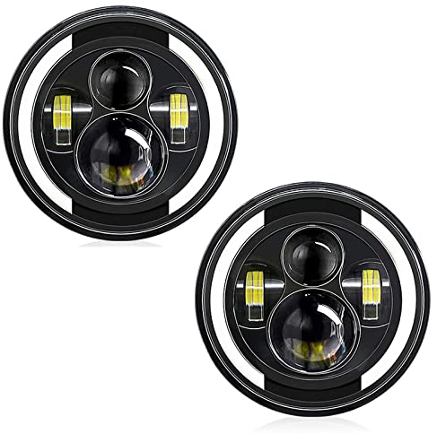 Shkalacar Ampoules LED H4 pour voiture de 17,8 cm, 1 pc/2 pièces, avec DRL/clignotant/feux de croisement/feux de route, 6000 K, 100 W/140 W, IP67 pour véhicules 9 V-30 V auto, moto, camion, etc.