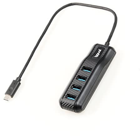 Iggual - Hub USB C 3.1 - Adaptador USB C a 4 Puertos USB 3.1 Compatible con Mac OS Windows Linux | Adaptador USB C Ligero Plug & Play