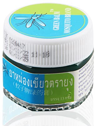 Taozoey Baume à Base de Plantes Vert, 13g Baume de Massage Thaïlandais, Douleurs Baume, Crème Anti-Démangeaison, Baume Anti-Moustiques pour Piqûres de Moustiques, Étourdissements