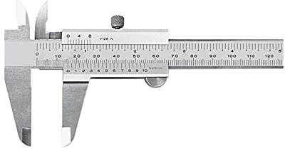 XTYPE Calibrador Vernier de 0 a 200 mm de precisión, 0,05 mm, micrómetro de escala de acero inoxidable