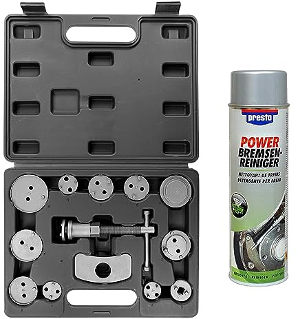 ENVA Bremskolbenrücksteller 13TLG. + 500ml Bremsenreiniger Universales Set für Bremssättel inkl. 500ml Bremsenreiniger Spray & Adapter für Audi, BMW, VW u.v.m.