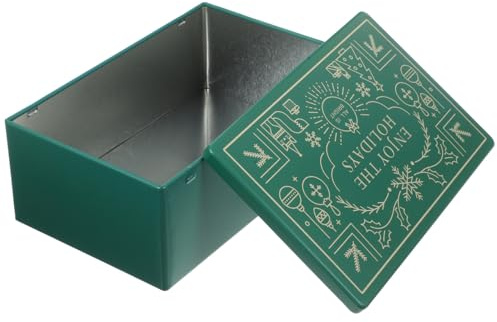 BESTonZON Weihnachtsdosen Keksdose Metall Weihnachten Geschenkdose Plätzchendose Gebäckdosen Geschenkbox Metalldose Leere Blechdosen mit Deckel Blech Dosen Retro Keksdose Weihnachten
