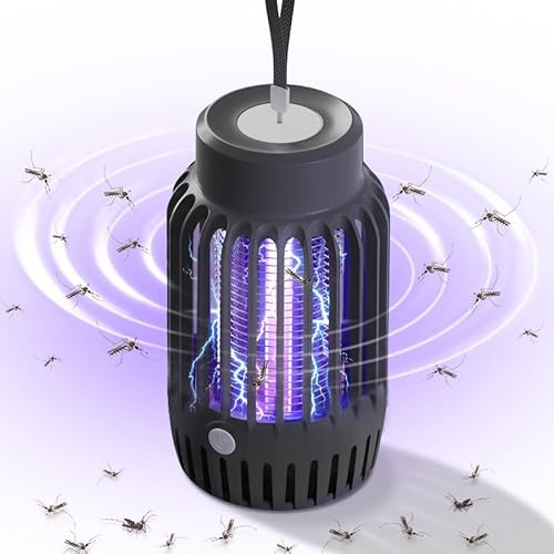 Lámpara antimosquitos, Repelente de Moscas eléctrico con luz Nocturna, Potente Repelente de Mosquitos, trampas para Control de plagas para Interiores y Exteriores