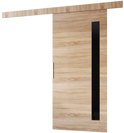 MINIO go for it - Schiebetür Komplettset CLEAN G, 76 cm Breit, Schiebetüren, Wandmontage, Schiebetürsystem, Zimmertüren - Sonoma Eiche