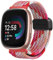 Armband Kompatibel mit Fitbit Versa 4/Versa 3/Fitbit Sense/Fitbit Sense 2, Doppelmagnet Einstellbar Nylon Ersatzarmband, Schnell Trocknendes Breathable Sportarmband, Armbänder für Männer und Frauen