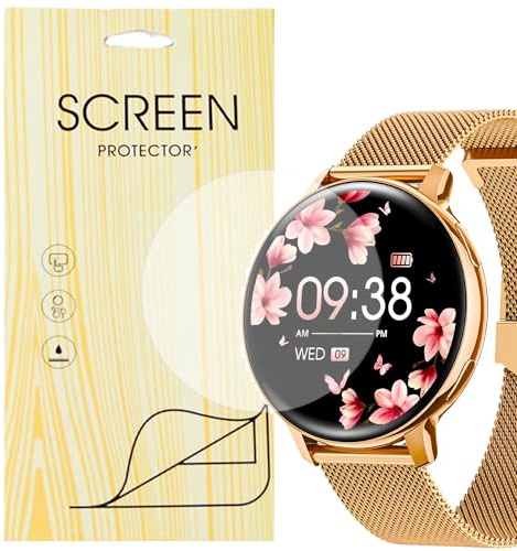 MBROS Compatibile per [6 Pezzo Protettive] Morbido Pellicola protettive per display Compatibile per NAIXUES Smartwatch Orologio Donna 1.39 (6 Pezzo Protettive)